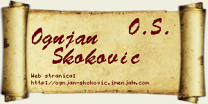 Ognjan Skoković vizit kartica